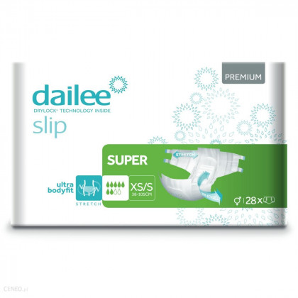 Pieluchomajtki na rzepy DAILEE Slip Premium Super 28 sztuk