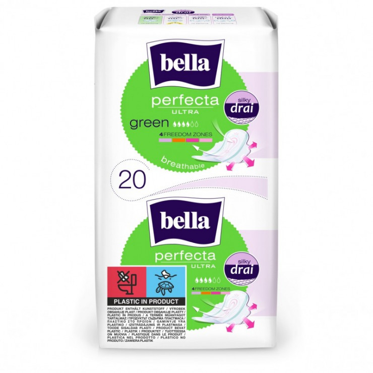  Podpaski higieniczne Bella Perfecta Ultra Green ze skrzydełkami 20 szt.