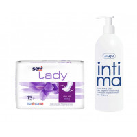 ZESTAW Wkładki urologiczne dla kobiet Seni Lady Plus 15 sztuk + ZIAJA płyn do higieny intymnej