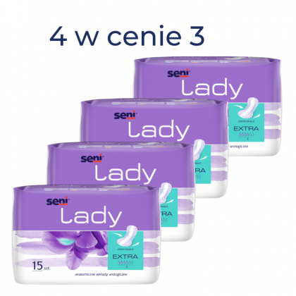 PROMOCJA 3+1 Wkładki urologiczne dla kobiet Seni Lady Extra 15 sztuk