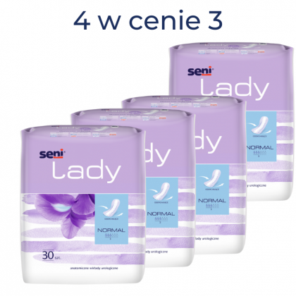PROMOCJA 3+1 Wkładki urologiczne dla kobiet Seni Lady Normal 30 sztuk