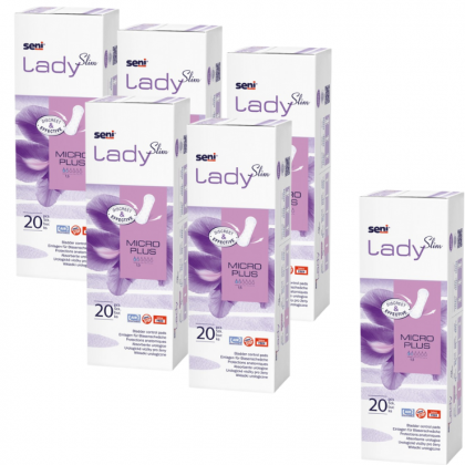 6 w cenie 5 Wkładki urologiczne dla kobiet Seni Lady Slim Micro Plus 20szt x 5op