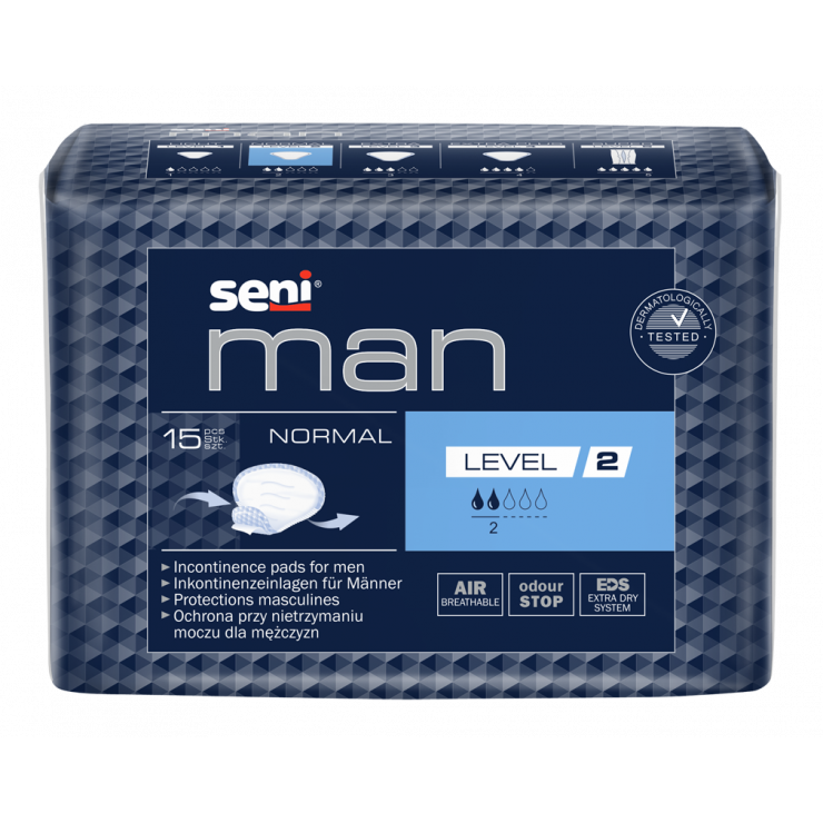 NOWOŚĆ. Wkładki urologiczne dla mężczyzn Seni Man Normal Level 2 15szt.