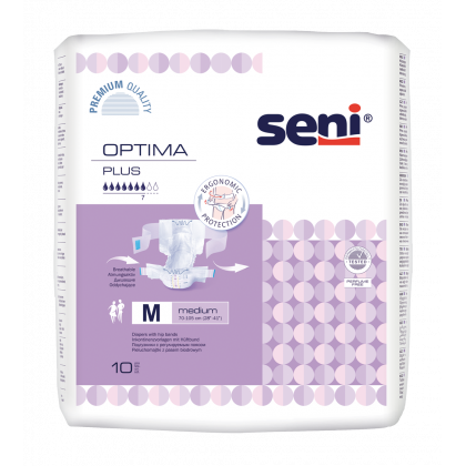 Pieluchomajtki z regulowanym pasem biodrowym Seni Optima Plus 10 sztuk