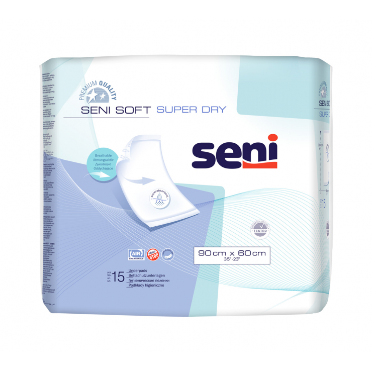 Podkłady higieniczne Seni Soft Super Dry 90x60 15 sztuk