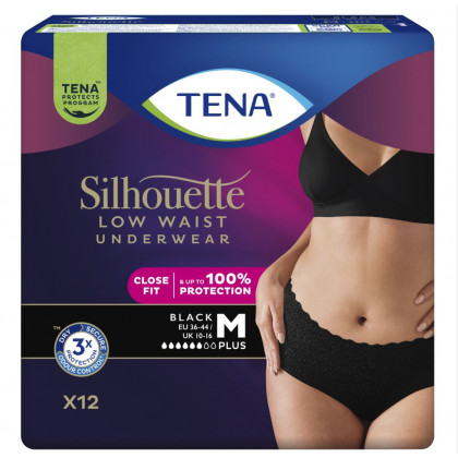 Bielizna chłonna TENA Silhoulette Black M 12 sztuk