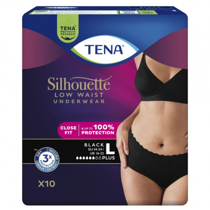 Bielizna chłonna TENA Silhoulette Black L 10 sztuk