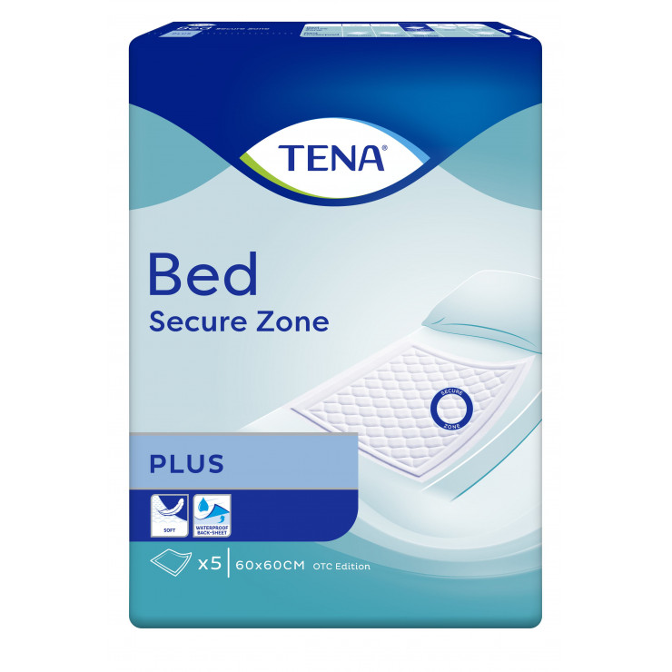 Podkłady chłonne TENA Bed Secure Zone Plus 60x60 5 sztuk