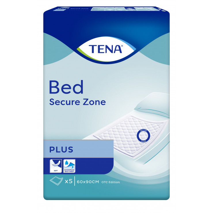 Podkłady higieniczne TENA Bed Secure Zone Plus 60x90 5 sztuk