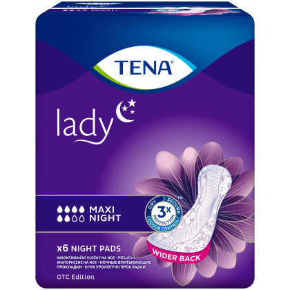 Podpaski urologiczne TENA Lady Maxi Night 6 sztuk