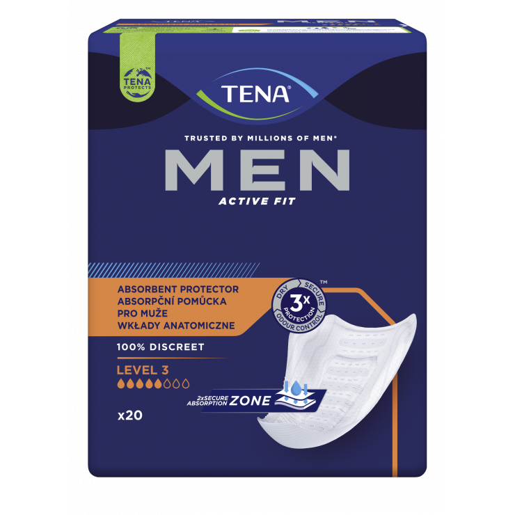 Wkładki męskie TENA Men Active Fit Level 3 20 szt.