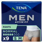 NOWOŚĆ. Bielizna chłonna TENA Men Pants Normal Grey S/M OTC 9 sztuk