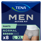 NOWOŚĆ. Bielizna chłonna TENA Men Pants Normal Grey L/XL OTC 8 sztuk