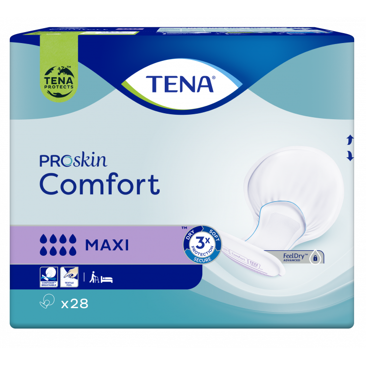 Pieluchy anatomiczne TENA Comfort Proskin Maxi 28 sztuk