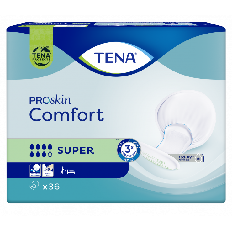 Pieluchy anatomiczne TENA Comfort Proskin Super 36 sztuk