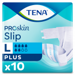 Pieluchomajtki z rzepami TENA Slip ProSkin Plus 10 sztuk